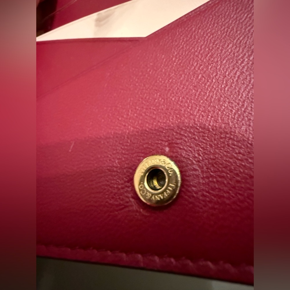 New! Tiffany & Co. Red and Cream Wallet - Picture 3 of 3